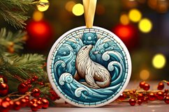 Round Christmas Ornament Sublimation|Clipart Product Image 1