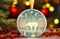 Round Christmass Ornament PNG Product Image 1