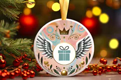 Round Christmass Ornament PNG Product Image 1
