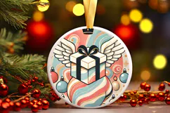 Round Christmass Ornament PNG Product Image 1