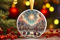 Round Christmas Ornament Sublimation|Clipart Product Image 1