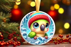 Round Christmass Ornament PNG Product Image 1