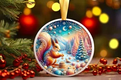 Round Christmas Ornament Sublimation|Clipart Product Image 1