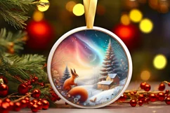 Round Christmas Ornament Sublimation|Clipart Product Image 1