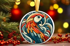 Round Christmas Ornament Sublimation|Clipart Product Image 1