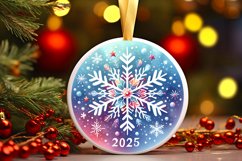 Round Christmas Ornament Sublimation|Clipart Product Image 1
