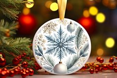 Round Christmas Ornament Sublimation|Clipart Product Image 1