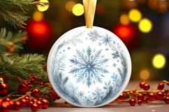 Round Christmas Ornament Sublimation|Clipart Product Image 1