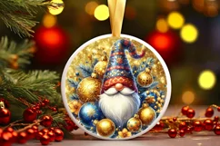 Round Christmas Ornament Sublimation|Clipart Product Image 2