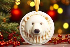 Round Christmas Ornament Sublimation|Clipart Product Image 1