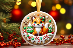 Round Christmass Ornament PNG Product Image 1
