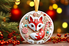 Round Christmass Ornament PNG Product Image 1