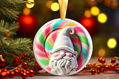 Round Christmass Ornament PNG Product Image 1