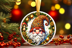 Round Christmass Ornament PNG Product Image 1