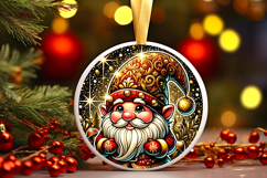 Round Christmass Ornament PNG Product Image 1