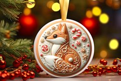Round Christmas Ornament Sublimation|Clipart Product Image 1