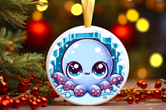 Round Christmass Ornament PNG Product Image 1