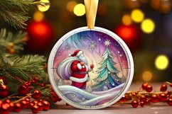 Round Christmas Ornament Sublimation|Clipart Product Image 1