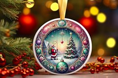 Round Christmas Ornament Sublimation|Clipart Product Image 1