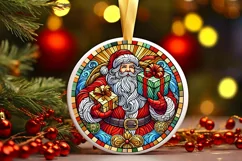 Round Christmas Ornament Sublimation|Clipart Product Image 2