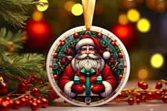 Round Christmas Ornament Sublimation|Clipart Product Image 2