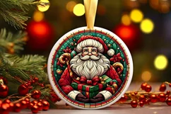 Round Christmas Ornament Sublimation|Clipart Product Image 2