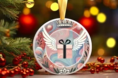 Round Christmas Ornament Sublimation|Clipart Product Image 2