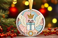 Round Christmass Ornament PNG Product Image 1