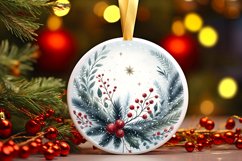 Round Christmas Ornament Sublimation|Clipart Product Image 1