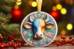 Round Christmas Ornament Sublimation|Clipart Product Image 1