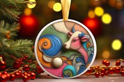 Round Christmas Ornament Sublimation|Clipart Product Image 1