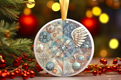Round Christmass Ornament PNG Product Image 1