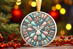 Round Christmass Ornament PNG Product Image 1