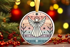 Round Christmas Ornament Sublimation|Clipart Product Image 2