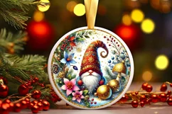 Round Christmas Ornament Sublimation|Clipart Product Image 2