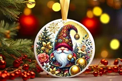 Round Christmas Ornament Sublimation|Clipart Product Image 2