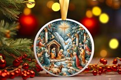 Round Christmas Ornament Sublimation|Clipart Product Image 1