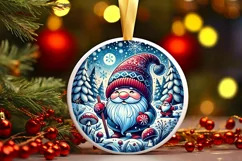 Round Christmas Ornament Sublimation|Clipart Product Image 1