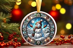 Round Christmas Ornament Sublimation|Clipart Product Image 2