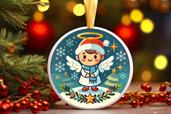 Round Christmass Ornament PNG Product Image 1