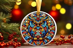Round Christmas Ornament Sublimation|Clipart Product Image 1