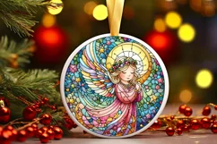 Round Christmas Ornament Sublimation|Clipart Product Image 2