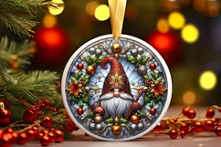 Round Christmas Ornament Sublimation|Clipart Product Image 2