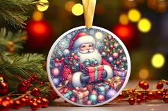Round Christmas Ornament Sublimation|Clipart Product Image 2