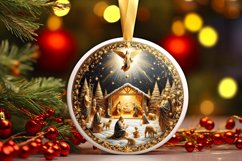Round Christmas Ornament Sublimation|Clipart Product Image 2