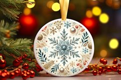 Round Christmas Ornament Sublimation|Clipart Product Image 1