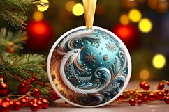 3d Christmas Round Cute Ornament Sublimation Product Image 2