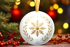 Round Christmas Ornament Sublimation|Clipart Product Image 1
