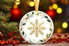 Round Christmas Ornament Sublimation|Clipart Product Image 1