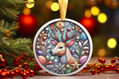 Round Christmass Ornament PNG Product Image 1